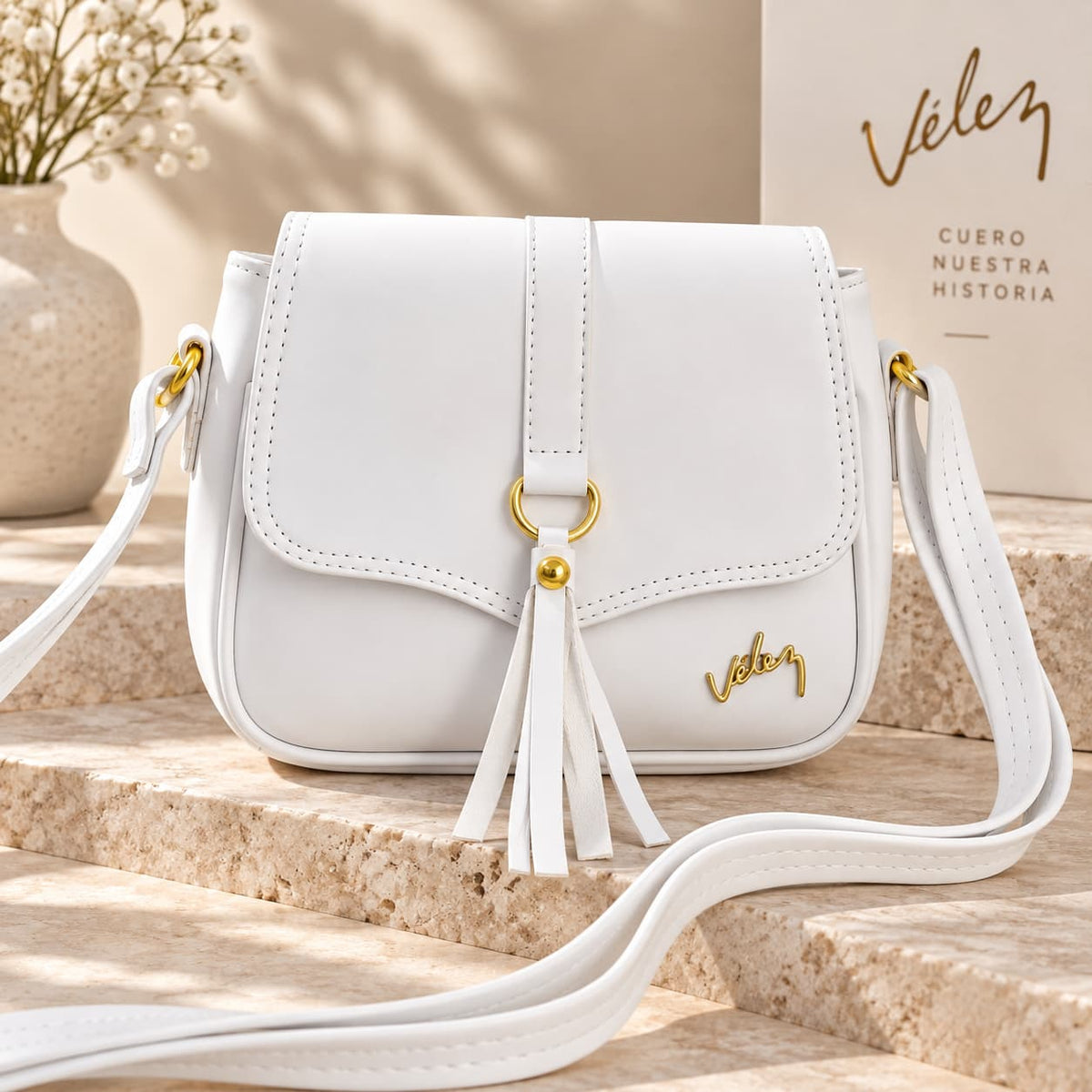 Bolso Carriel Vélez Siena de Cuero Premium – Lote Exclusivo con 80% de Descuento